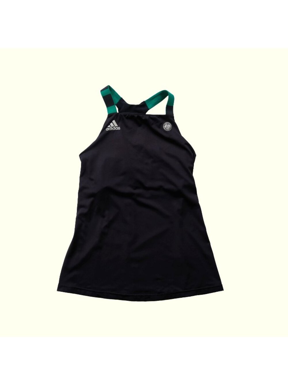 ADIDAS TENNIS VTG 00s Y2K ROLAND GARROS FRENCH OPEN BLACK ACTIVE TANK TOP SZ M/L